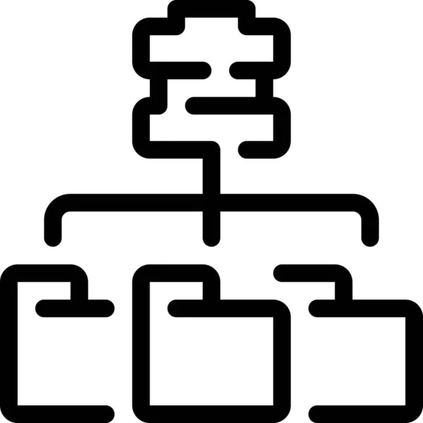 Conecte Icono Del Archivo Datos Estilo Esquema — Archivo Imágenes Vectoriales