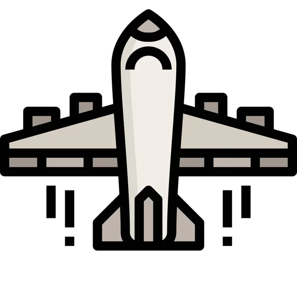 Ikon Pesawat Terbang - Stok Vektor