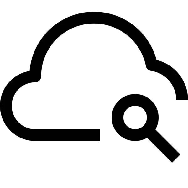 Business Cloud Εικονίδιο Δεδομένων Στυλ Περίγραμμα — Διανυσματικό Αρχείο