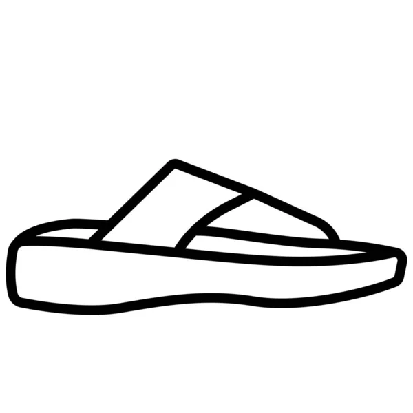 Flip Flop Sandaal Vrouwen Pictogram — Stockvector