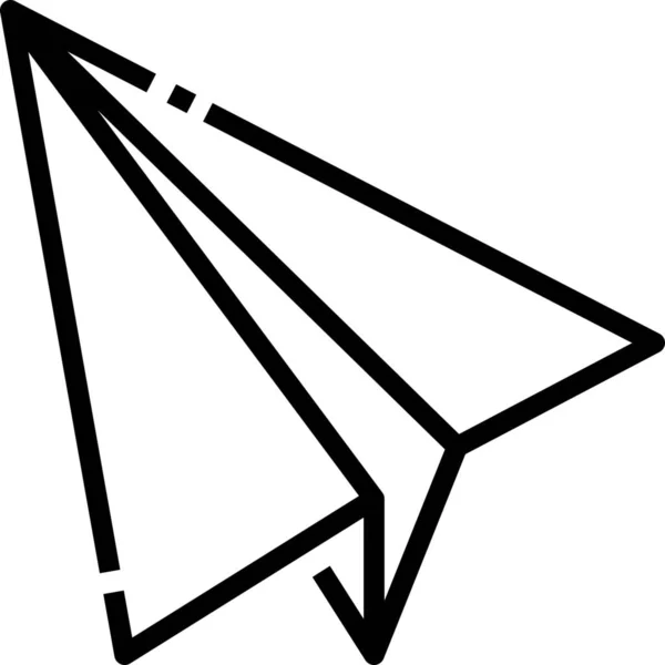 Avião Mensagem Origami Ícone —  Vetores de Stock
