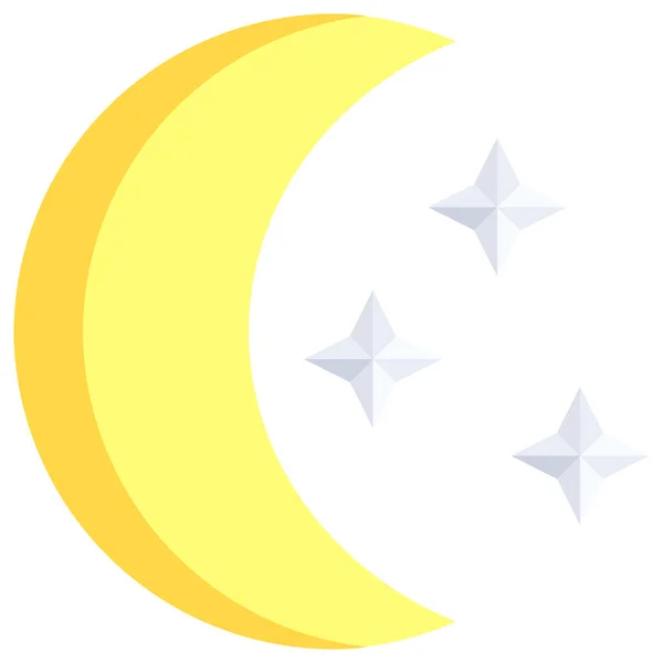 Astronomie Klare Mond Ikone Wetter Kategorie — Stockvektor