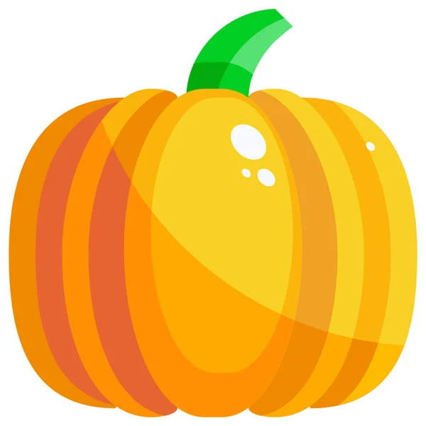 Comida Saludable Icono Calabaza Estilo Plano — Vector de stock