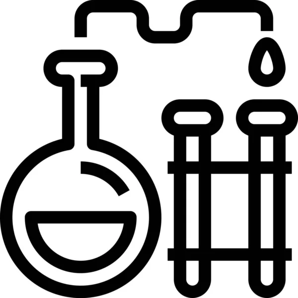 Icono Ciencia Laboratorio Educativo Estilo Esquema — Archivo Imágenes Vectoriales