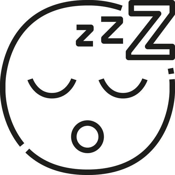 Ikon Emoji Emoticon Tidur - Stok Vektor