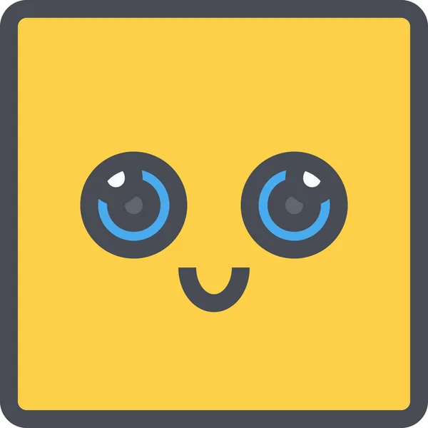 Avatar Emoji Symbol Stil Ausgefüllter Umrisse — Stockvektor