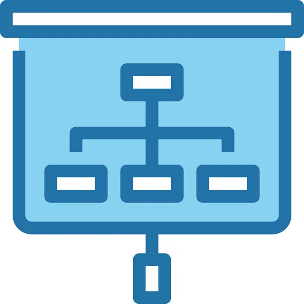 Icono Oficina Corporativa Negocios Estilo Contorno Lleno — Vector de stock