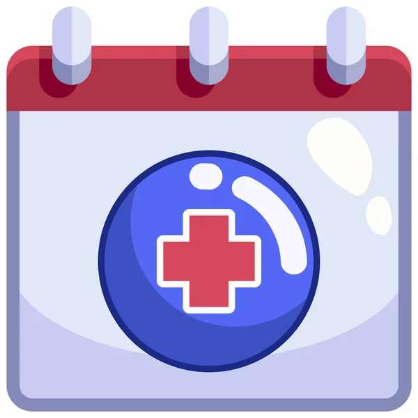 Agenda Terminbuch Symbol Der Kategorie Krankenhäuser Gesundheitswesen — Stockvektor