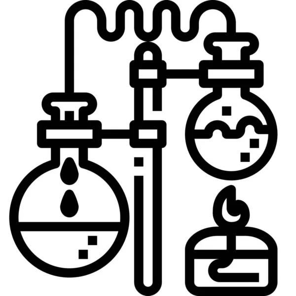 Palnik Bunsen Ikona Chemiczna — Wektor stockowy