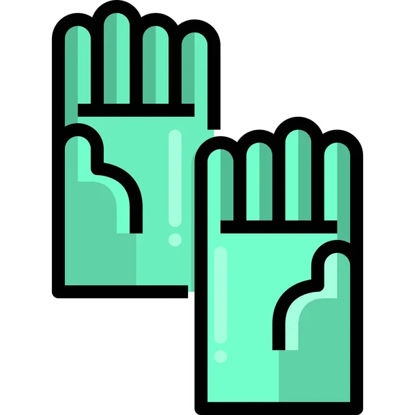 手套乳胶珊瑚图标 — 图库矢量图片