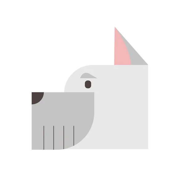 Raza Perro Canino Icono Estilo Plano — Vector de stock