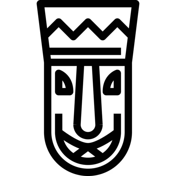 Khon Mask Phi Icon Umrissstil — Stockvektor