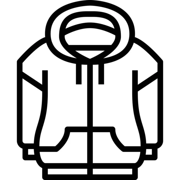 Kapüşonlu Sweatshirt Ikonu — Stok Vektör