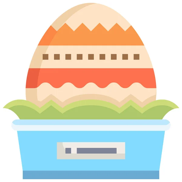 Easter Egg Cultures Icon Easter Category — Stock Vector