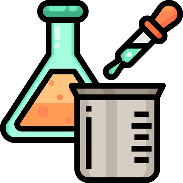 Onderwijs Pipet Chemische Pictogram — Stockvector