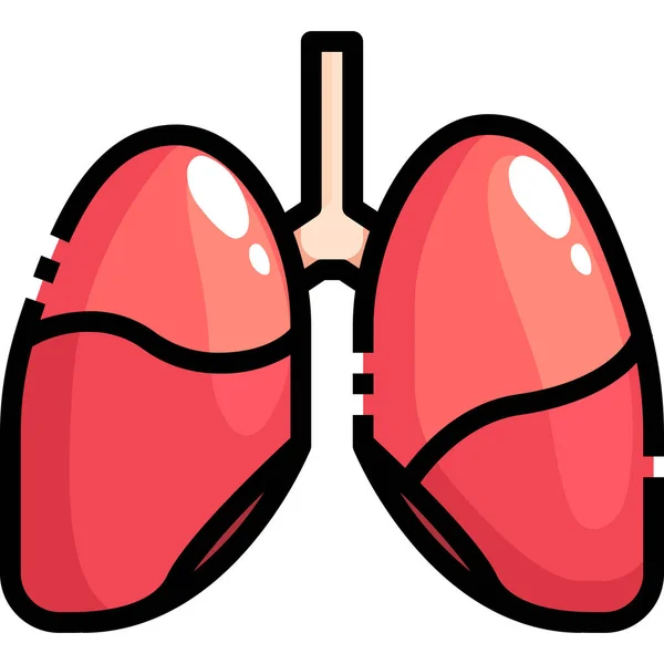 Anatomie Atem Atmung Symbol — Stockvektor