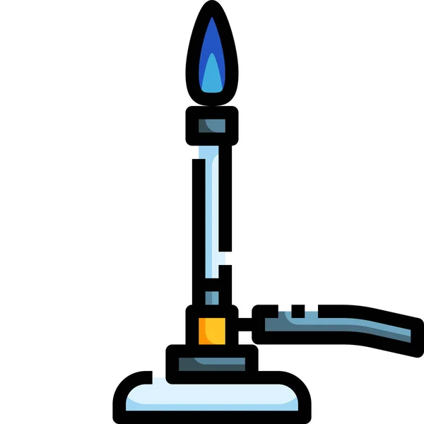 Bunsen Burner Chemical Icon Science Research Category — 스톡 벡터