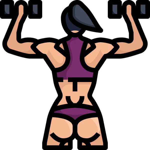 Exercise Fitness Gym Icon — Stock Vector