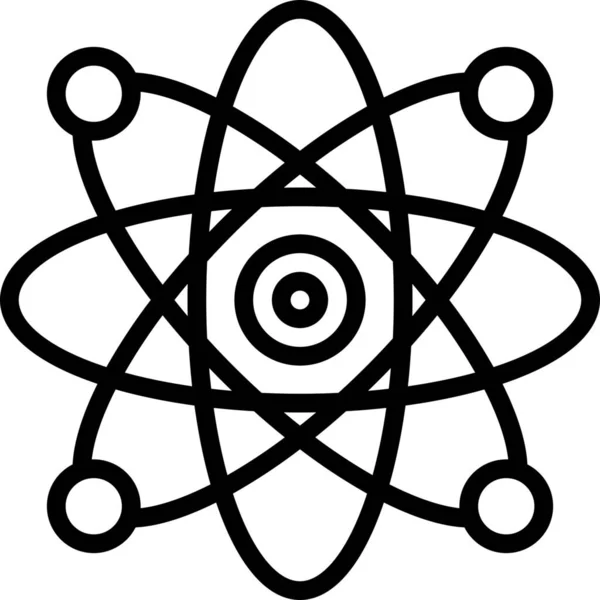 Atom Science Physics Icon — Stock Vector