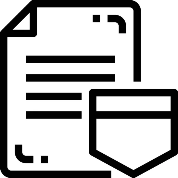 Datadocumentenpictogram Contourstijl — Stockvector