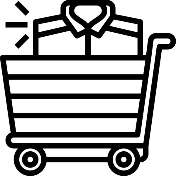 Carro Tienda Camiseta Icono — Vector de stock