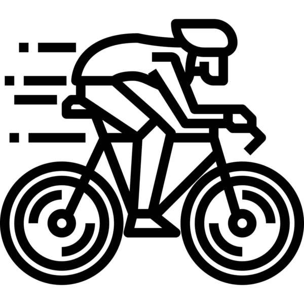 Bicicleta Deportes Icono Ejercicio — Vector de stock