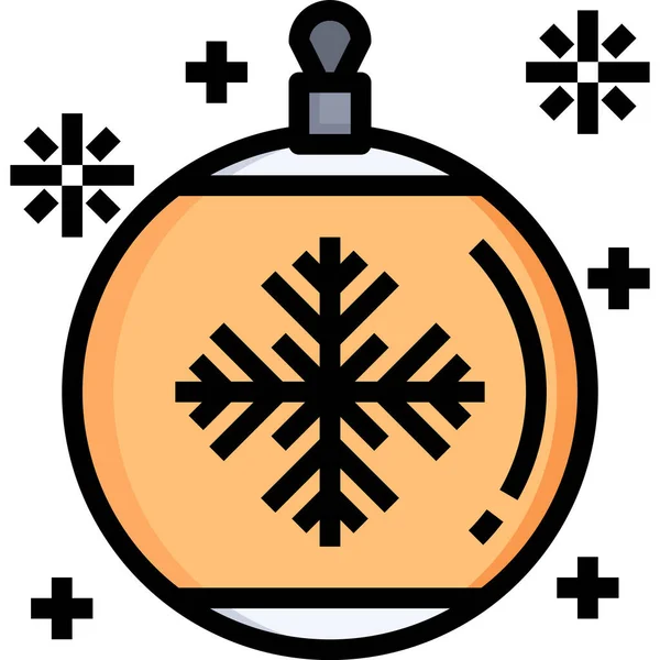 Christmas Ball Bauble Icon — Stock Vector