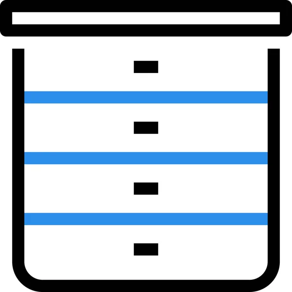 Möbel Ikone Outline Stil — Stockvektor