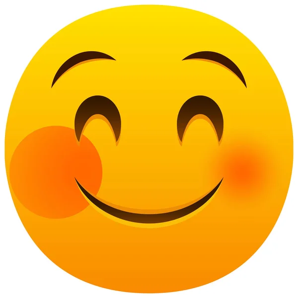 Emoticon Faccina Sorriso — Vettoriale Stock