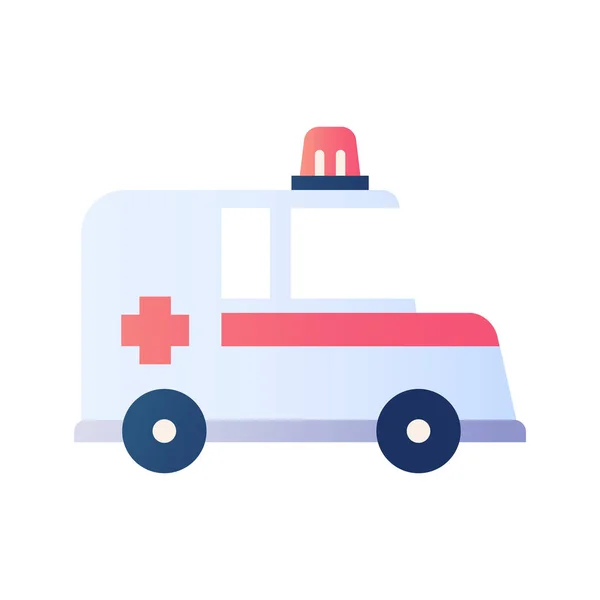 Icono Emergencia Coche Ambulancia Estilo Suave — Vector de stock