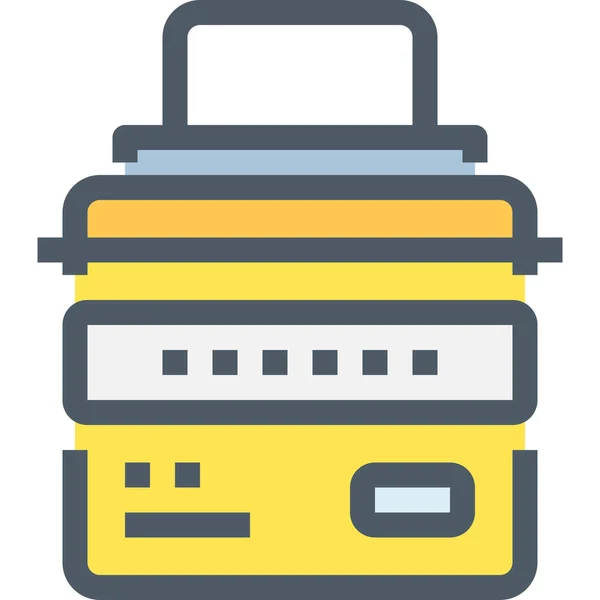 Sleutel Login Hangslot Pictogram Gevulde Omtrek Stijl — Stockvector