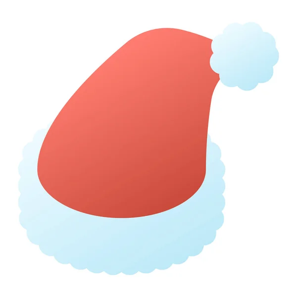 Σάντα Claus Καπέλο Χριστούγεννα Εικονίδιο Στην Κατηγορία Χριστούγεννα — Διανυσματικό Αρχείο