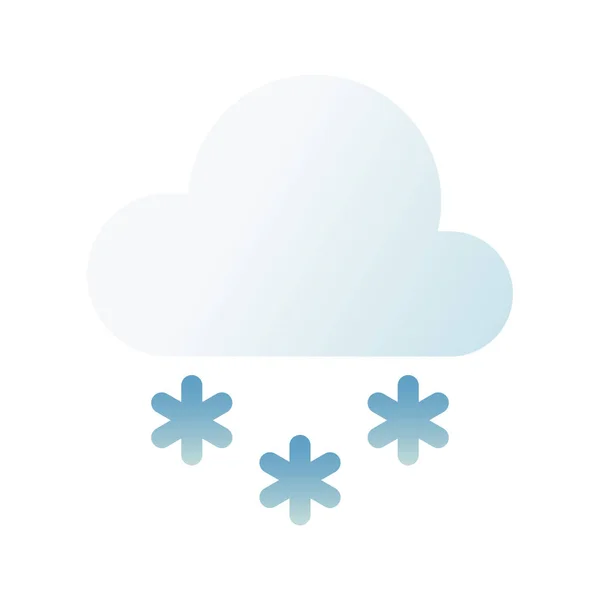 Schneefall Winter Schnee Ikone Smooth Stil — Stockvektor