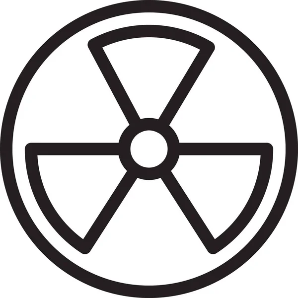 Иконка Атомной Энергетики Стиле Абрис — стоковый вектор