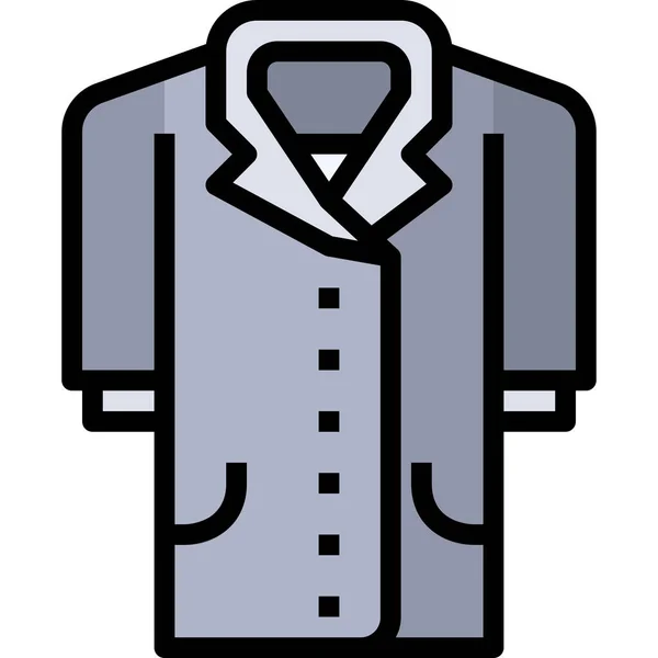 Abrigo Ropa Icono Moda — Vector de stock