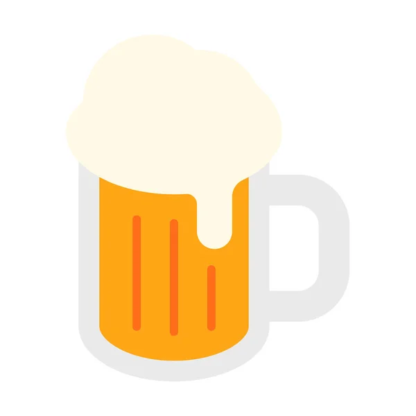 Alcool Birra Bevanda Icona Stile Isometrico — Vettoriale Stock