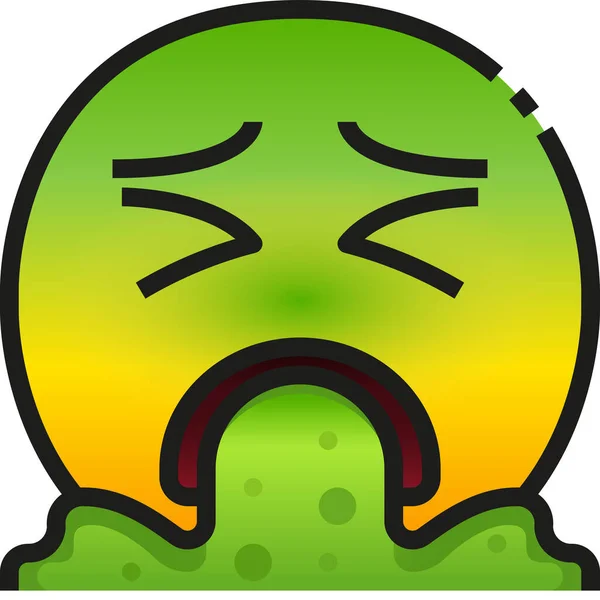 Vômito Emoji Ícone Emoticon —  Vetores de Stock