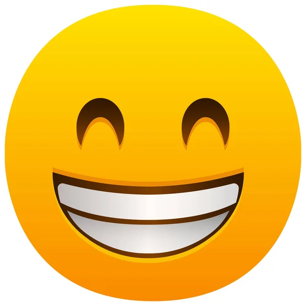 Leende Emoji Emoticon Ikon — Stock vektor