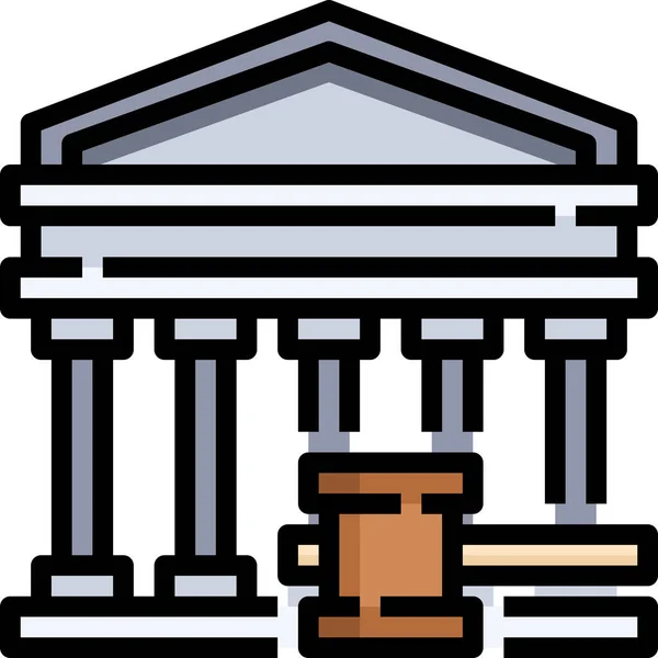 Het Pictogram Van Rechtbank — Stockvector