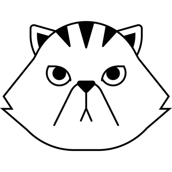 Animal Crianza Gato Icono Contorno Estilo — Vector de stock