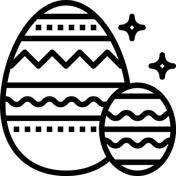 Oeufs Pâques Icône Décoration Dans Catégorie Pâques — Image vectorielle