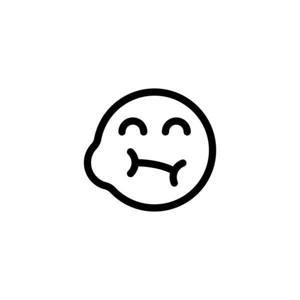 Mastigar Emoji Ícone Expressão —  Vetores de Stock