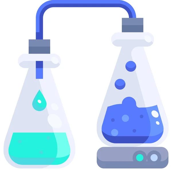 Chemical Chemistry Education Icon Flat Style — Stock Vector