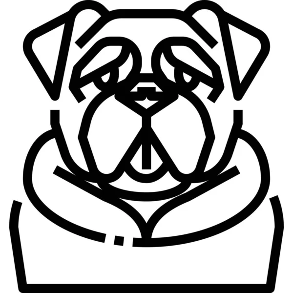 Animal Animals Avatar Symbol Outline Stil — Stockvektor