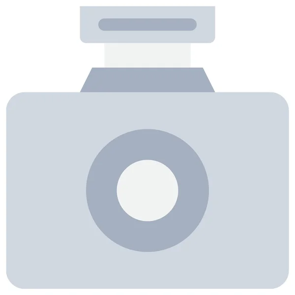 Cam Camera Apparaat Pictogram Platte Stijl — Stockvector