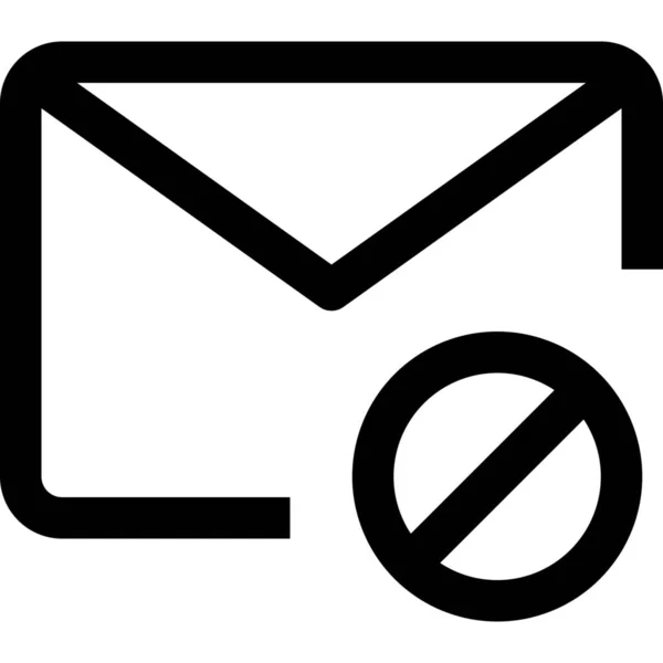 Geschäftskommunikation Mail Symbol Outline Stil — Stockvektor