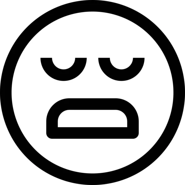 Emoji Emotion Emotionell Ikon Skissera Stil — Stock vektor