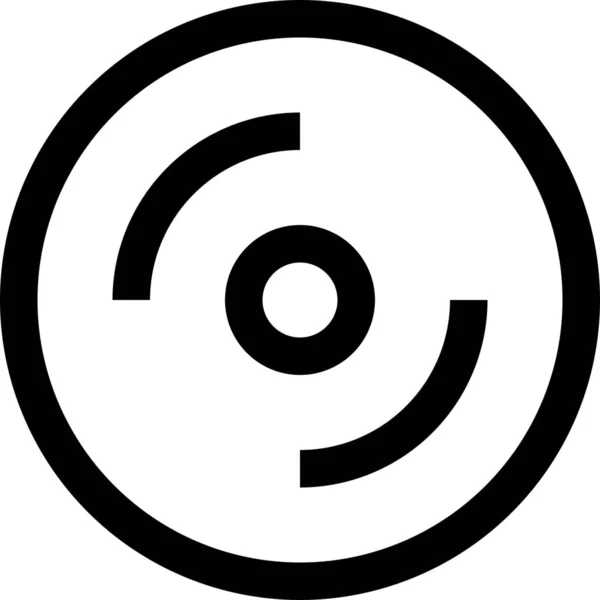 Icono Audio Media Estilo Esquema — Vector de stock