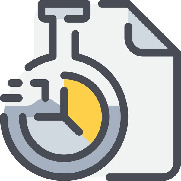 Chemie Dokument Icon Stil Ausgefüllter Umrisse — Stockvektor