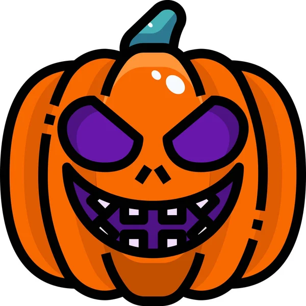 Miedo Halloween Horror Icono — Vector de stock